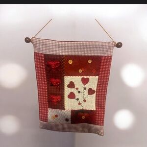 Rustic Red and Cream Wall Hanging Decor
